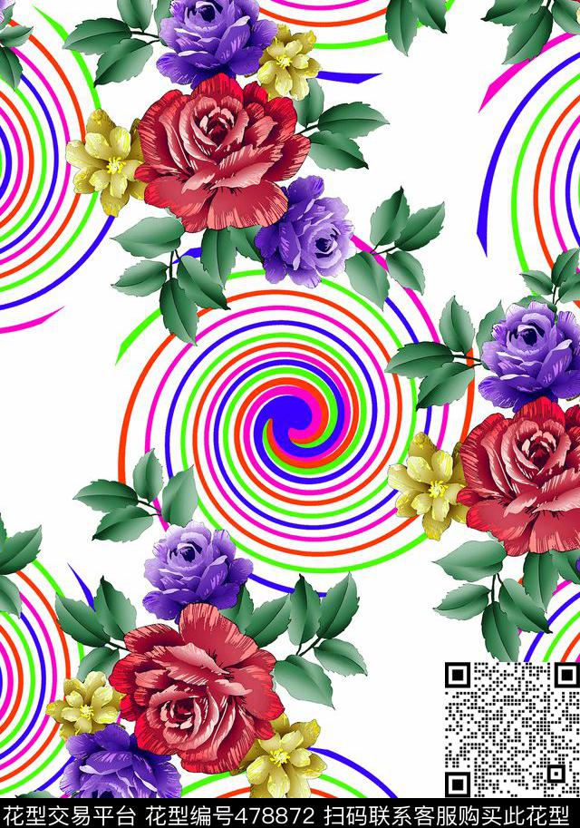 圆圈几何传统传统印花华亿平台下载（图片编号: 478872） - 瓦栏（Walan）