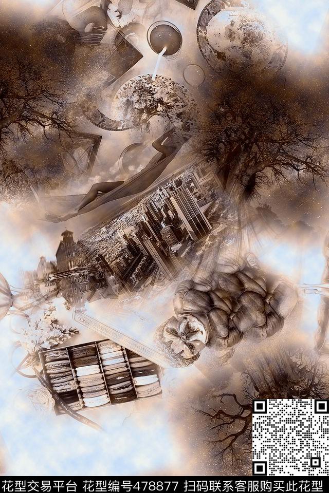 时尚休闲自然数码印花华亿平台下载（图片编号: 478877） - 瓦栏（Walan）