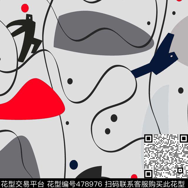 抽象服装几何传统印花华亿平台下载（图片编号: 478976） - 瓦栏（Walan）