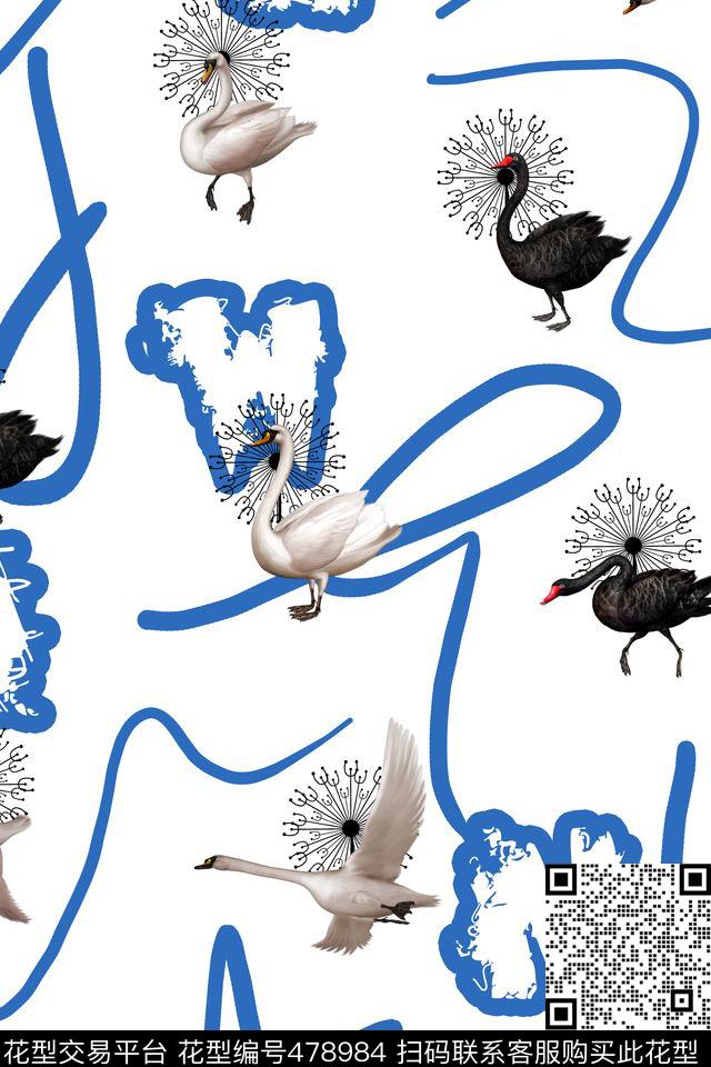 大牌趣味手绘数码印花华亿平台下载（图片编号: 478984） - 瓦栏（Walan）