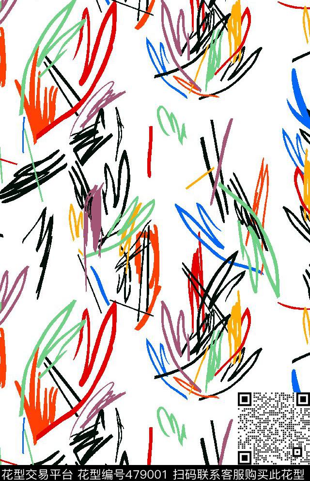 休闲清新分色传统印花华亿平台下载（图片编号: 479001） - 瓦栏（Walan）
