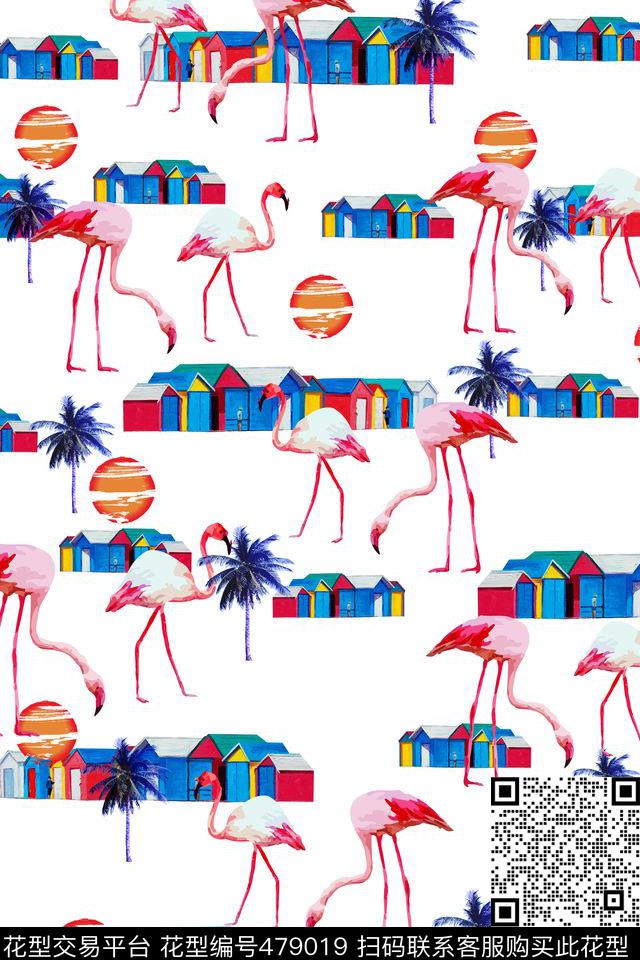 热带休闲时尚数码印花华亿平台下载（图片编号: 479019） - 瓦栏（Walan）