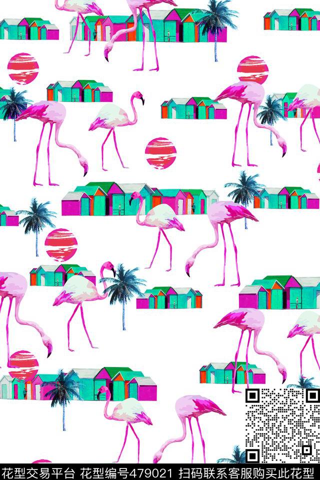 热带休闲时尚数码印花华亿平台下载（图片编号: 479021） - 瓦栏（Walan）