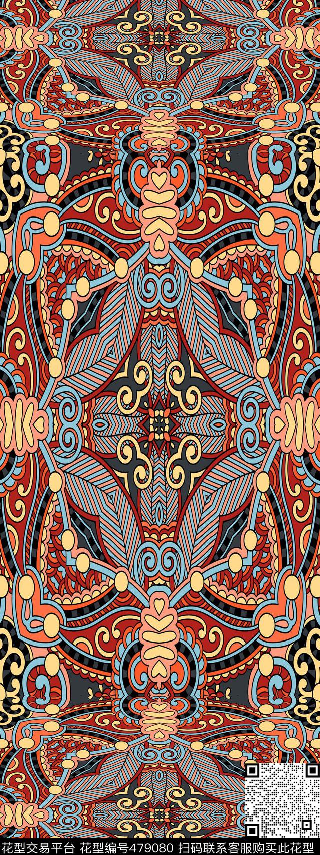 复古民族风欧式宫廷风传统印花华亿平台下载（图片编号: 479080） - 瓦栏（Walan）