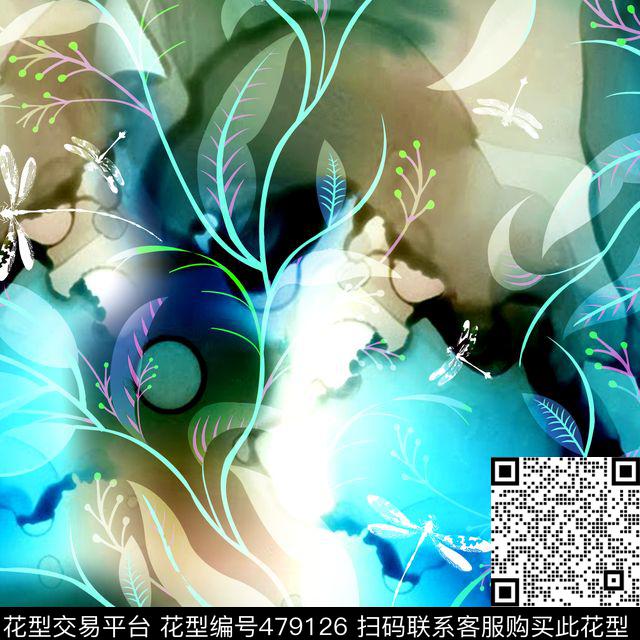 数码叶子肌理数码印花华亿平台下载（图片编号: 479126） - 瓦栏（Walan）