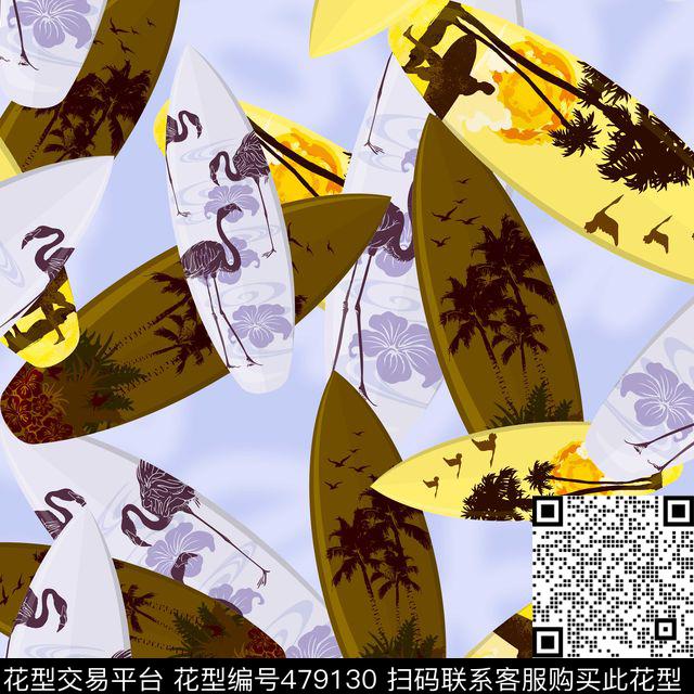服装流行时尚热带风情数码印花华亿平台下载（图片编号: 479130） - 瓦栏（Walan）