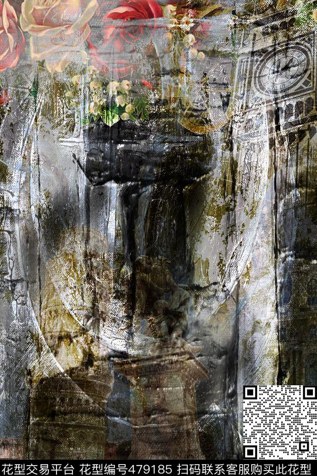 建筑肌理时尚数码印花华亿平台下载（图片编号: 479185） - 瓦栏（Walan）