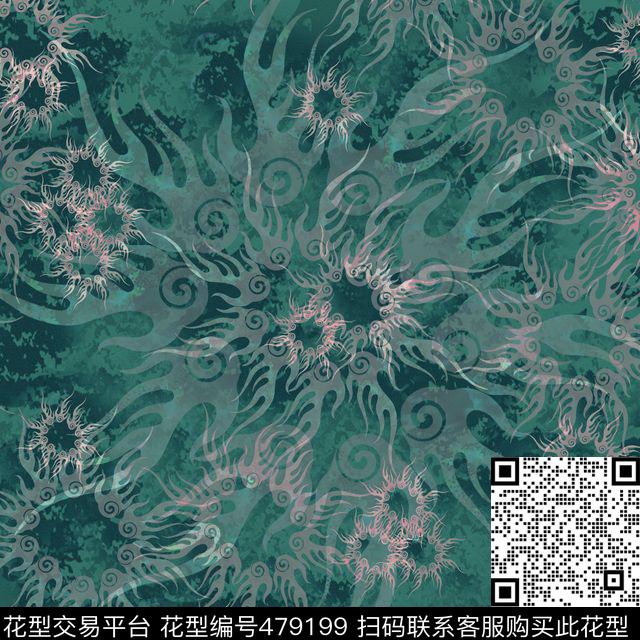 抽象时尚现代数码印花华亿平台下载（图片编号: 479199） - 瓦栏（Walan）