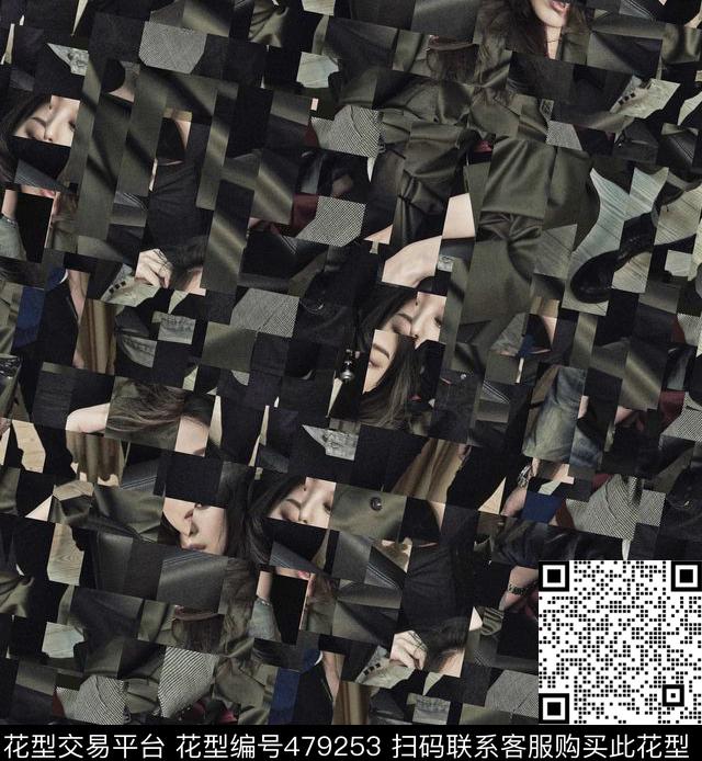 潮流复古几何数码印花华亿平台下载（图片编号: 479253） - 瓦栏（Walan）