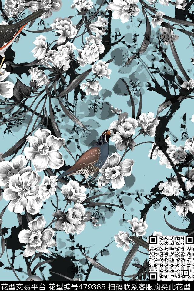 丛林大牌花卉数码印花华亿平台下载（图片编号: 479365） - 瓦栏（Walan）