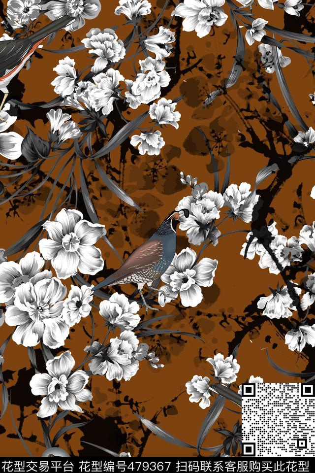 丛林大牌花卉数码印花华亿平台下载（图片编号: 479367） - 瓦栏（Walan）
