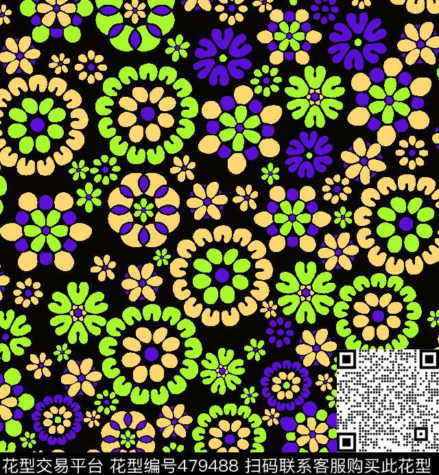 休闲清新分色传统印花华亿平台下载（图片编号: 479488） - 瓦栏（Walan）