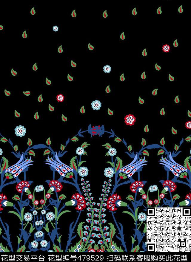 田园小碎花复古传统印花华亿平台下载（图片编号: 479529） - 瓦栏（Walan）