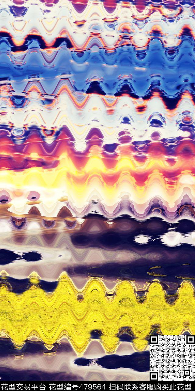 甜美抽象民族风几何肌理纹样数码印花华亿平台下载（图片编号: 479564） - 瓦栏（Walan）