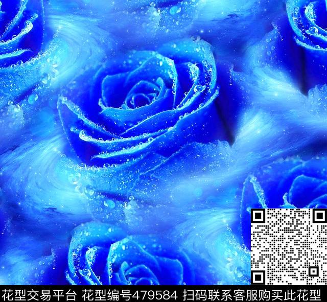 流行时尚欧美太空漩涡玫瑰数码印花华亿平台下载（图片编号: 479584） - 瓦栏（Walan）