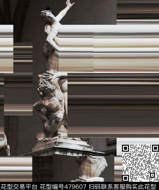 雕塑复古夹克华亿平台数码印花华亿平台下载（图片编号: 479607） - 瓦栏（Walan）