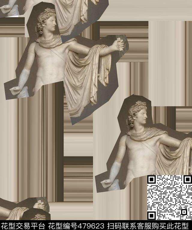 潮流雕塑复古数码印花华亿平台下载（图片编号: 479623） - 瓦栏（Walan）