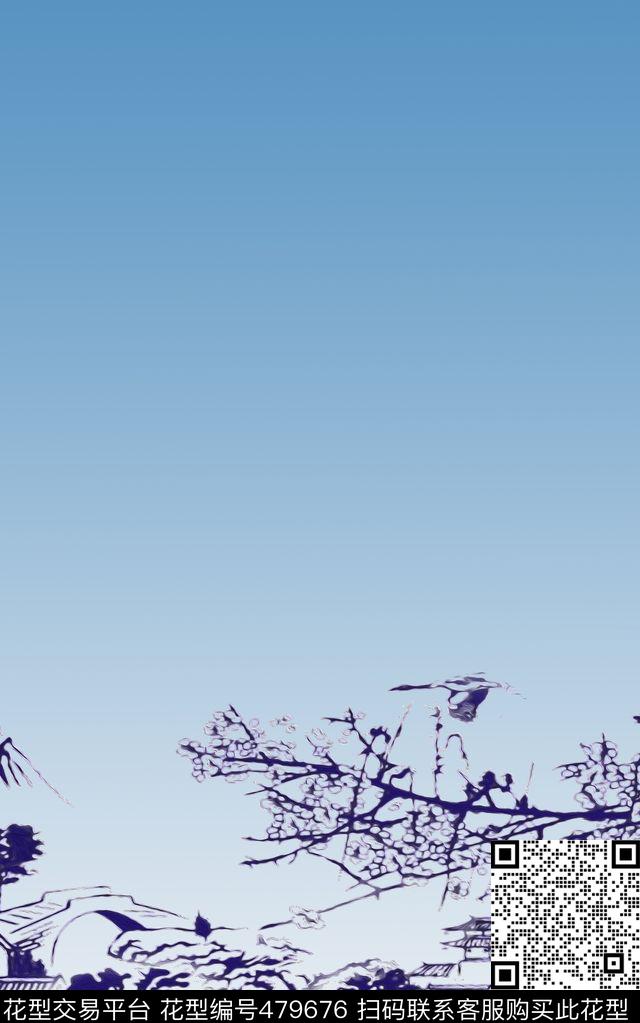 时尚现代国粹数码印花华亿平台下载（图片编号: 479676） - 瓦栏（Walan）