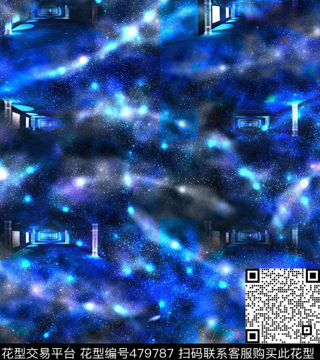 星空空间几何数码印花华亿平台下载（图片编号: 479787） - 瓦栏（Walan）
