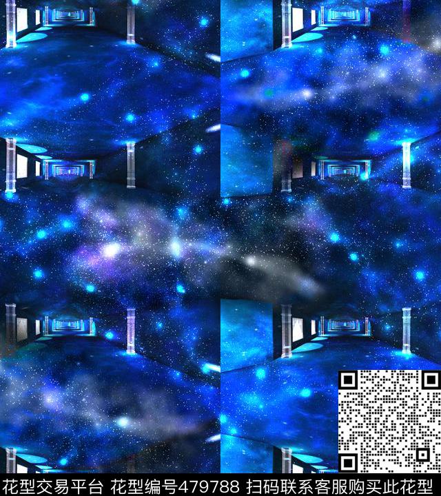 星空空间几何数码印花华亿平台下载（图片编号: 479788） - 瓦栏（Walan）
