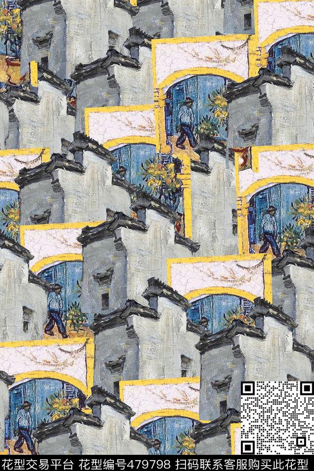 潮流抽象大牌数码印花华亿平台下载（图片编号: 479798） - 瓦栏（Walan）
