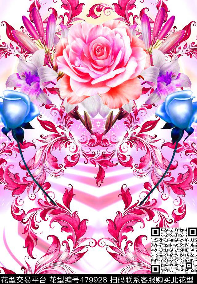 民族风手绘幻彩陶瓷中国古时尚数码印花华亿平台下载（图片编号: 479928） - 瓦栏（Walan）