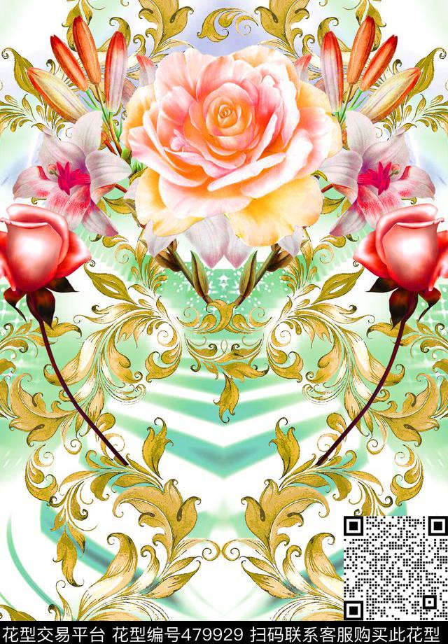 民族风手绘幻彩陶瓷中国古时尚数码印花华亿平台下载（图片编号: 479929） - 瓦栏（Walan）