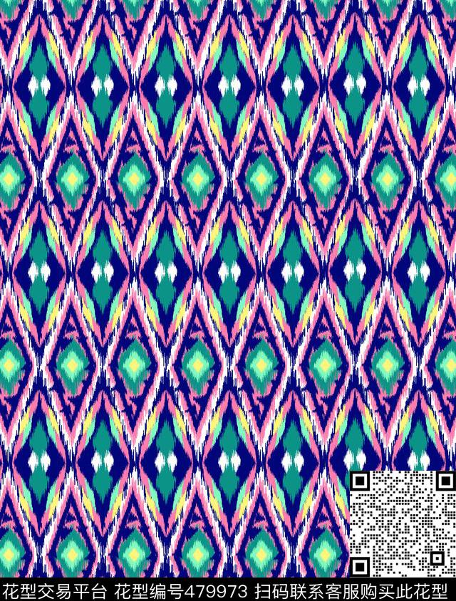 几何图形时尚泳装几何传统印花华亿平台下载（图片编号: 479973） - 瓦栏（Walan）