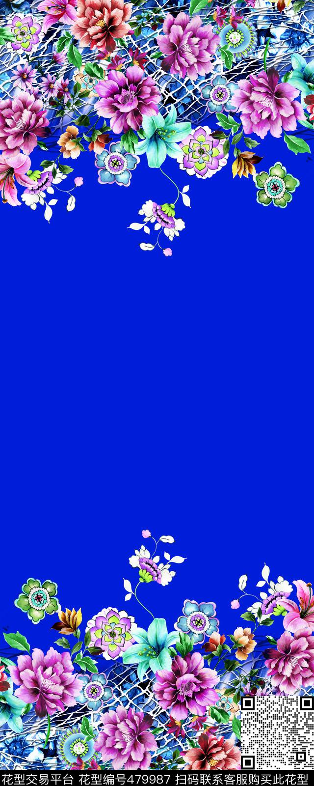 定位i花卉手绘数码印花华亿平台下载（图片编号: 479987） - 瓦栏（Walan）