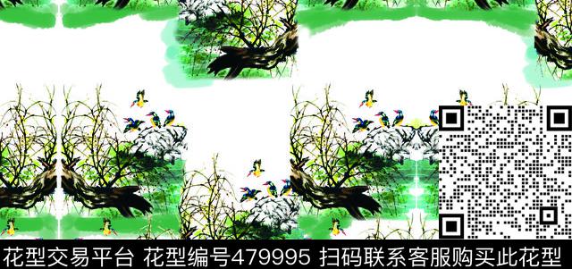 抽象山水民族风数码印花华亿平台下载（图片编号: 479995） - 瓦栏（Walan）