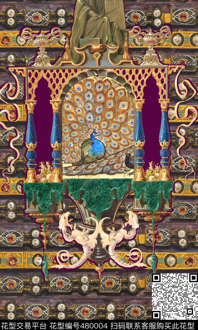 建筑欧式定位数码印花华亿平台下载（图片编号: 480004） - 瓦栏（Walan）