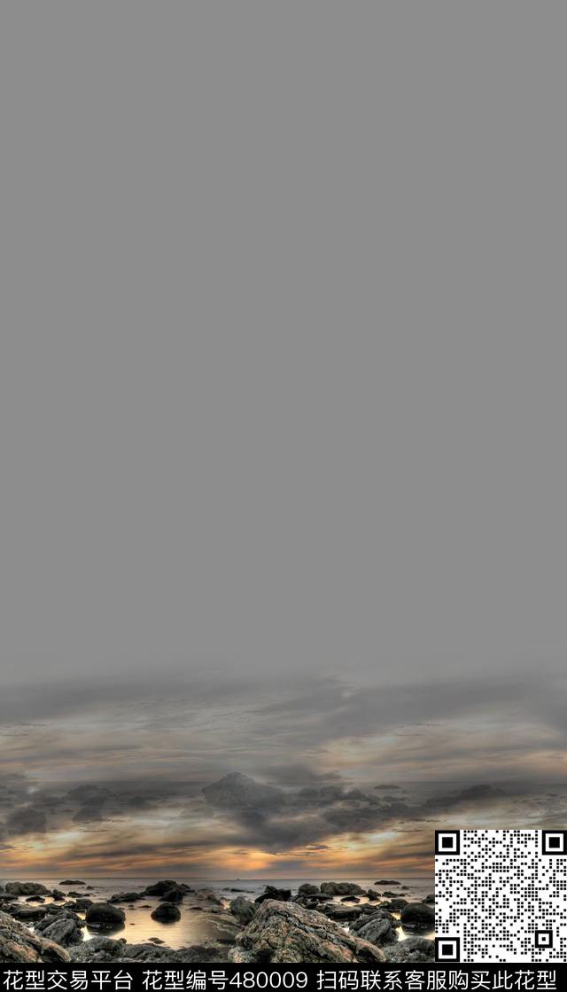 潮流风景复古数码印花华亿平台下载（图片编号: 480009） - 瓦栏（Walan）