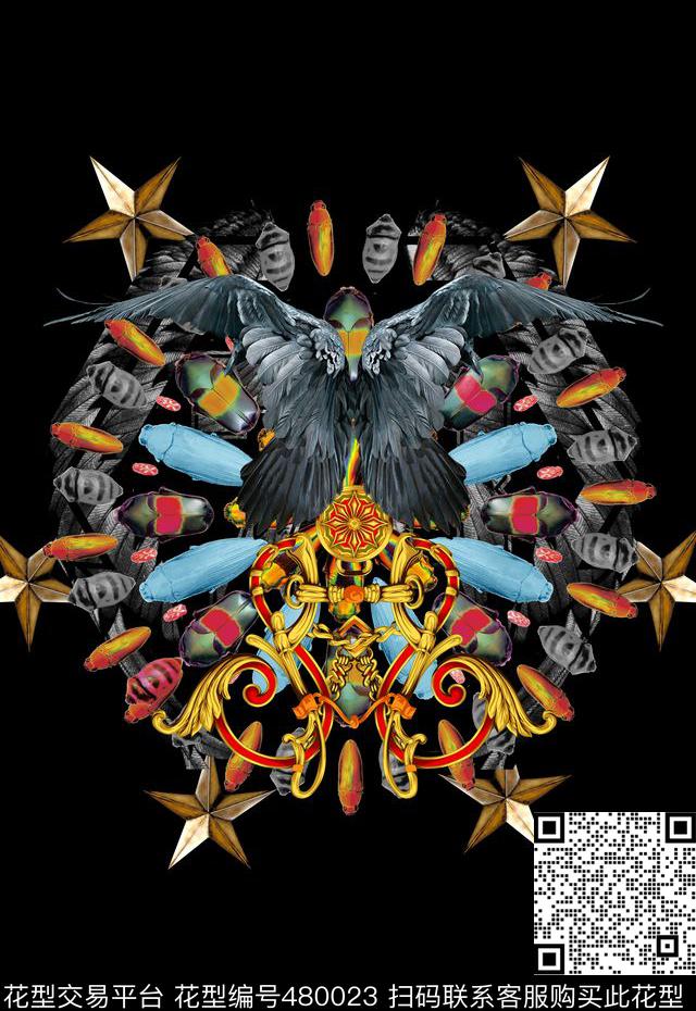 潮流时尚时尚定位男装T恤卫衣数码印花华亿平台下载（图片编号: 480023） - 瓦栏（Walan）