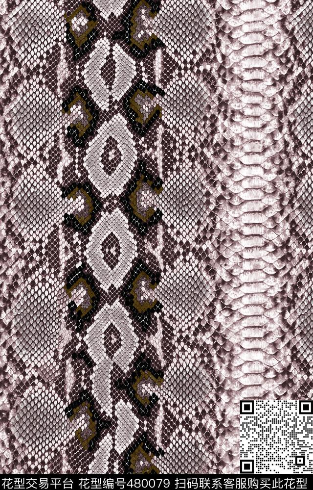 时尚经典蛇皮数码印花华亿平台下载（图片编号: 480079） - 瓦栏（Walan）