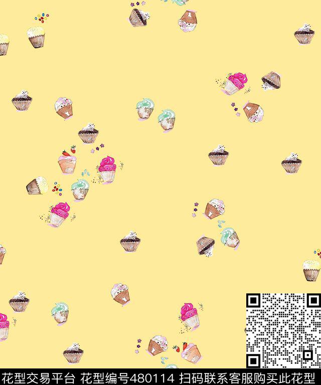 趣味多彩冰淇淋数码印花华亿平台下载（图片编号: 480114） - 瓦栏（Walan）