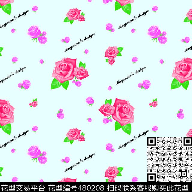 玫瑰碎花传统印花华亿平台下载（图片编号: 480208） - 瓦栏（Walan）