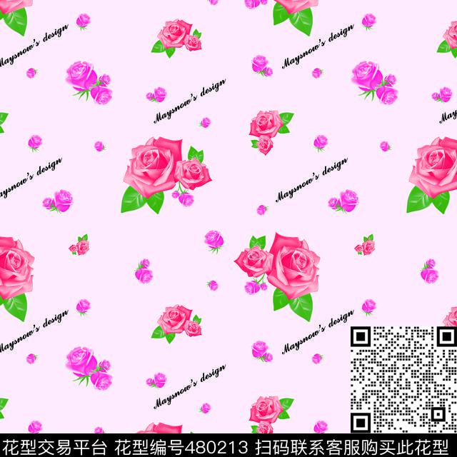玫瑰碎花传统印花华亿平台下载（图片编号: 480213） - 瓦栏（Walan）