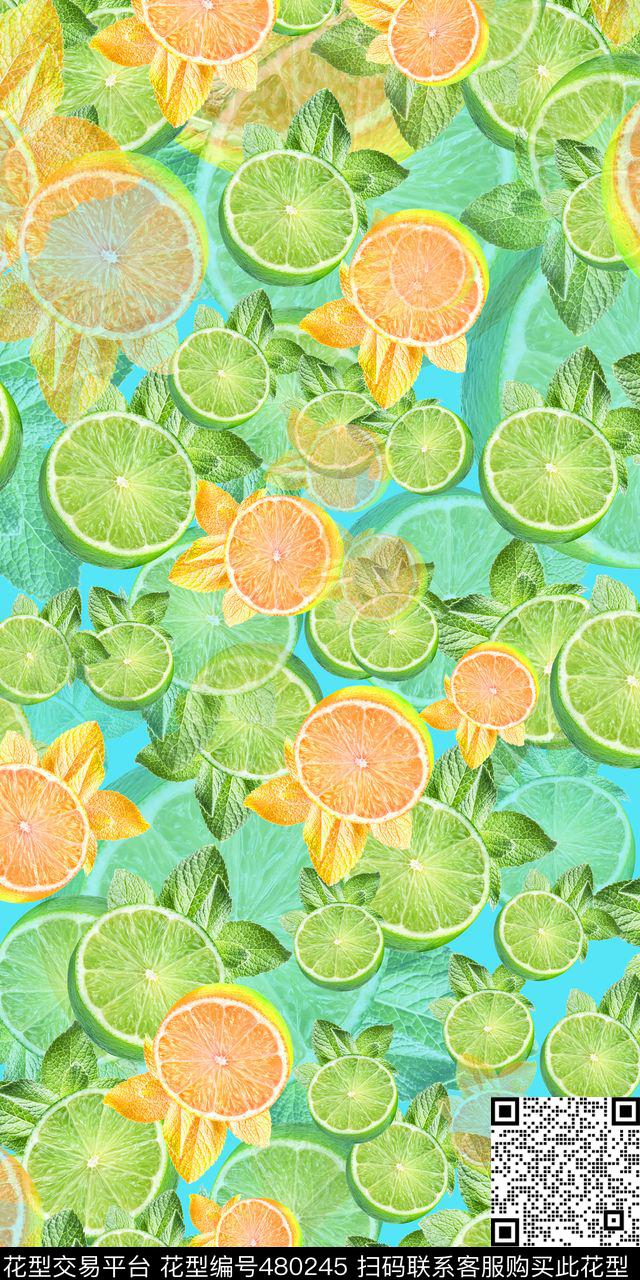 休闲水果数码印花华亿平台下载（图片编号: 480245） - 瓦栏（Walan）