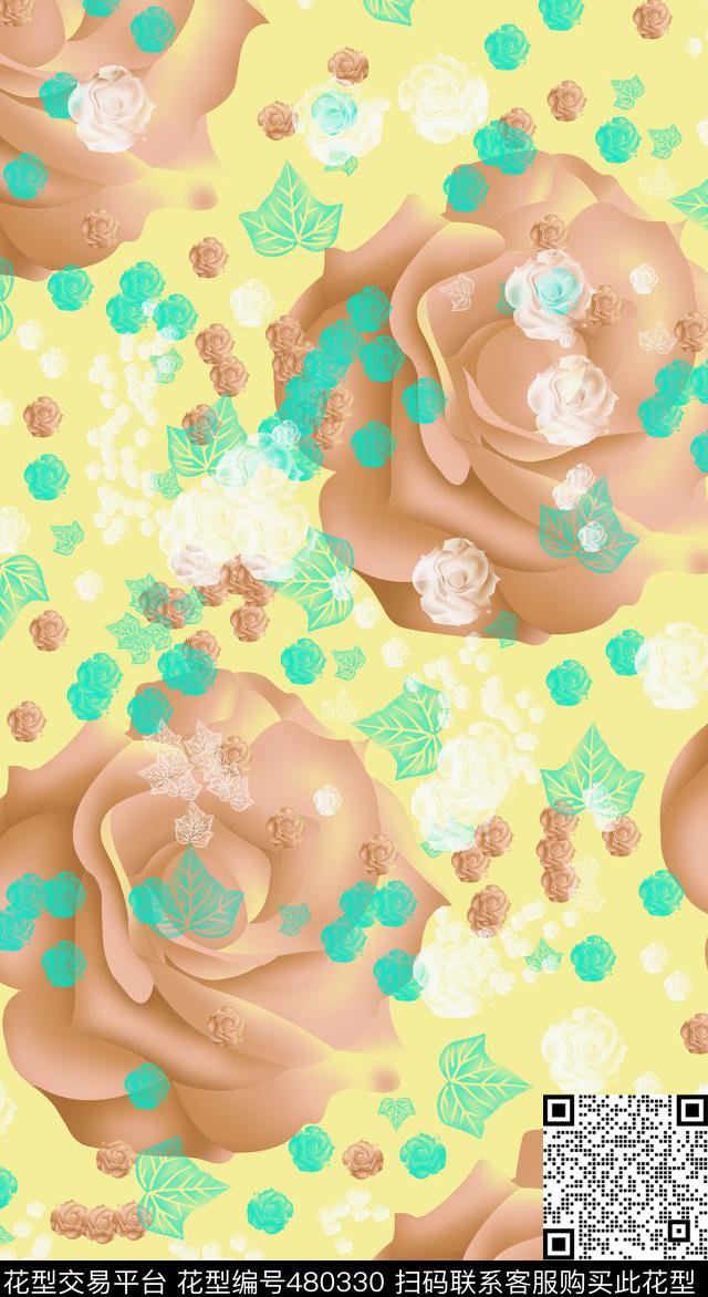 花简约有金昌分色图数码印花华亿平台下载（图片编号: 480330） - 瓦栏（Walan）