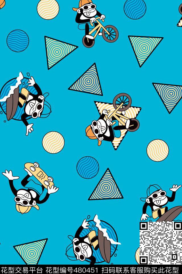 几何卡通童装传统印花华亿平台下载（图片编号: 480451） - 瓦栏（Walan）