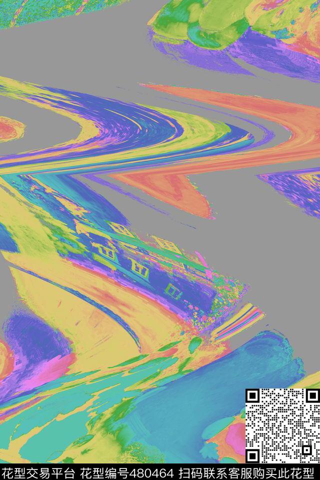 混搭奇异时尚数码印花华亿平台下载（图片编号: 480464） - 瓦栏（Walan）