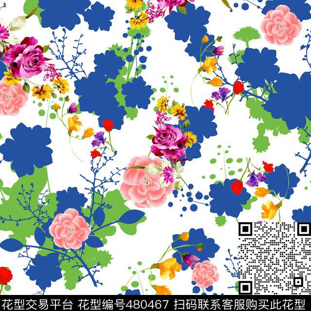 抽象几何手绘数码印花华亿平台下载（图片编号: 480467） - 瓦栏（Walan）