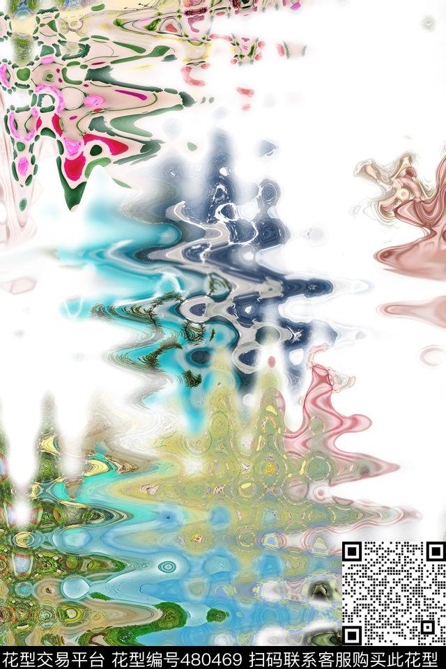 休闲波纹时尚数码印花华亿平台下载（图片编号: 480469） - 瓦栏（Walan）