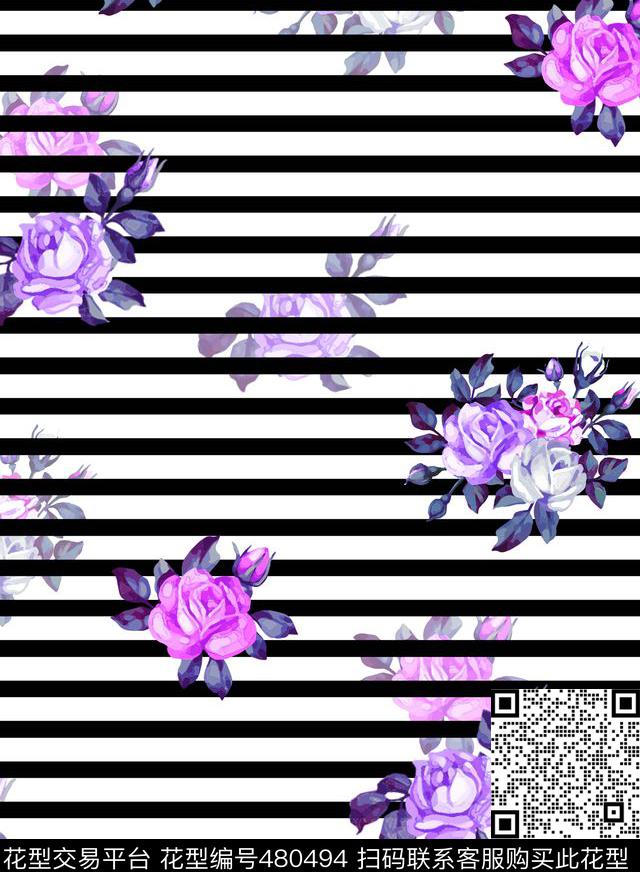 传统时尚条纹传统印花华亿平台下载（图片编号: 480494） - 瓦栏（Walan）