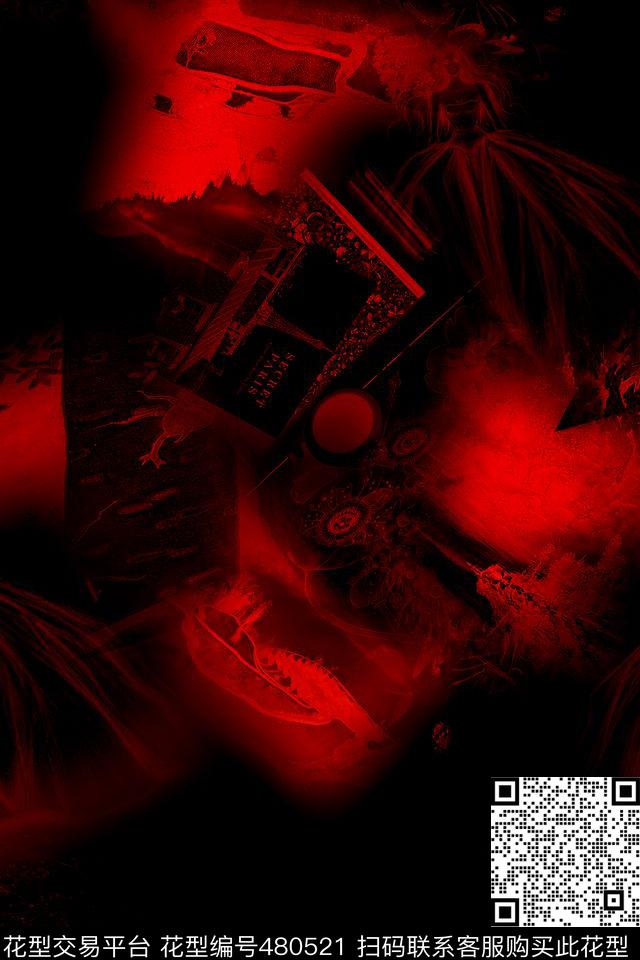 时尚男女混搭复古数码印花华亿平台下载（图片编号: 480521） - 瓦栏（Walan）