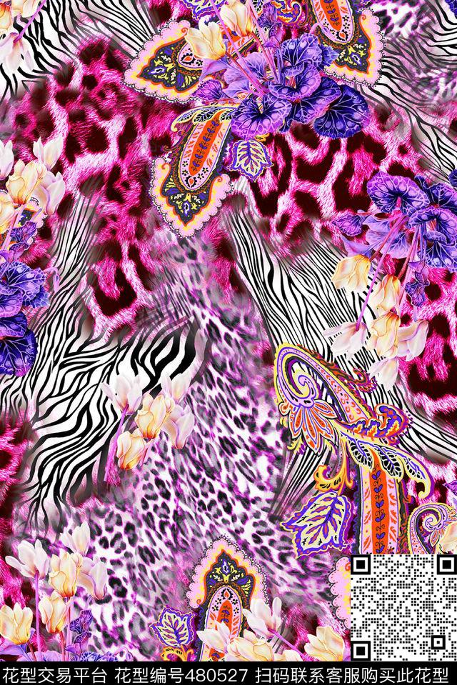 佩兹利田园民族风数码印花华亿平台下载（图片编号: 480527） - 瓦栏（Walan）