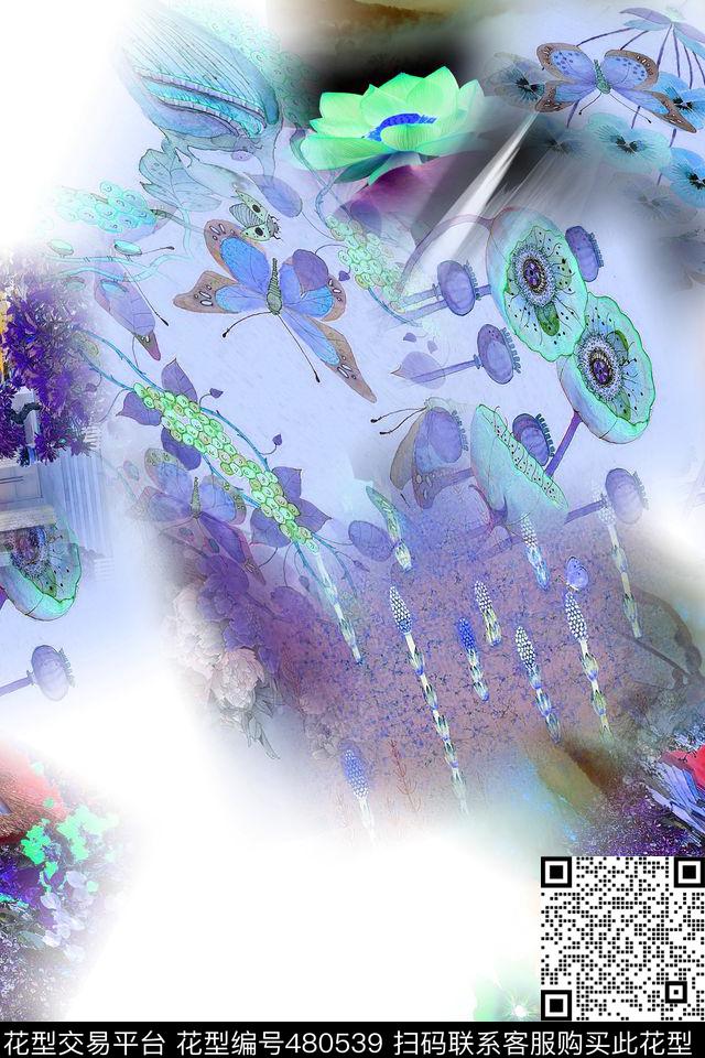 时尚混搭男女数码印花华亿平台下载（图片编号: 480539） - 瓦栏（Walan）