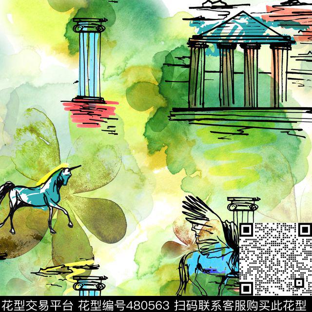 服装卡通欧美数码印花华亿平台下载（图片编号: 480563） - 瓦栏（Walan）