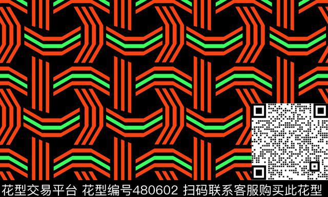 几何花几何图裙装印花传统印花华亿平台下载（图片编号: 480602） - 瓦栏（Walan）