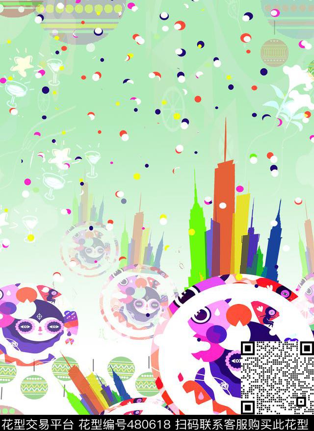 定位家纺卡通数码印花华亿平台下载（图片编号: 480618） - 瓦栏（Walan）